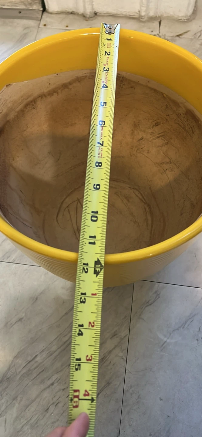 Yellow Ceramic Planter Pot - photo 3