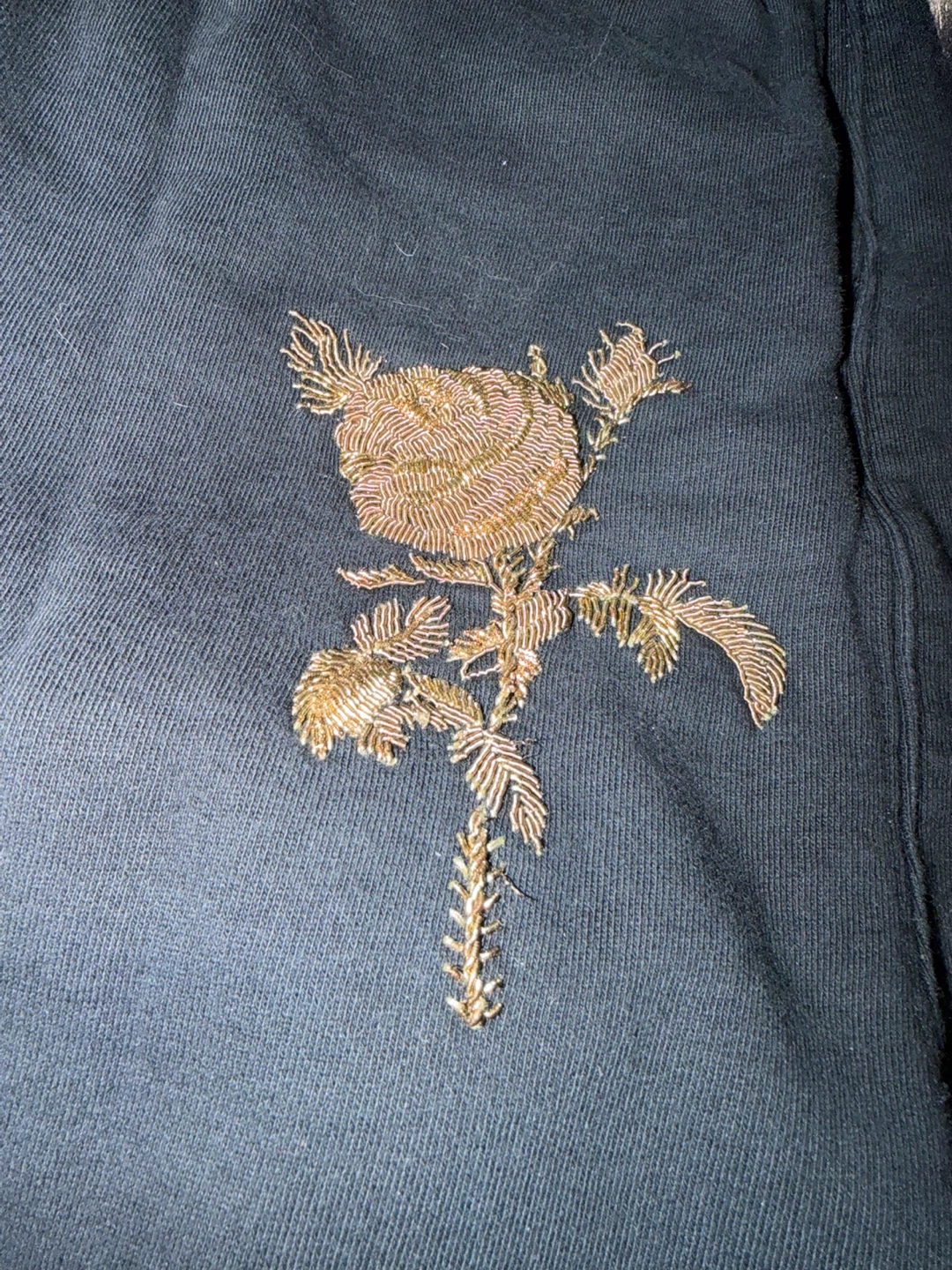 Alexander McQueen Black Rose Embroidered Sweatpants - photo 2