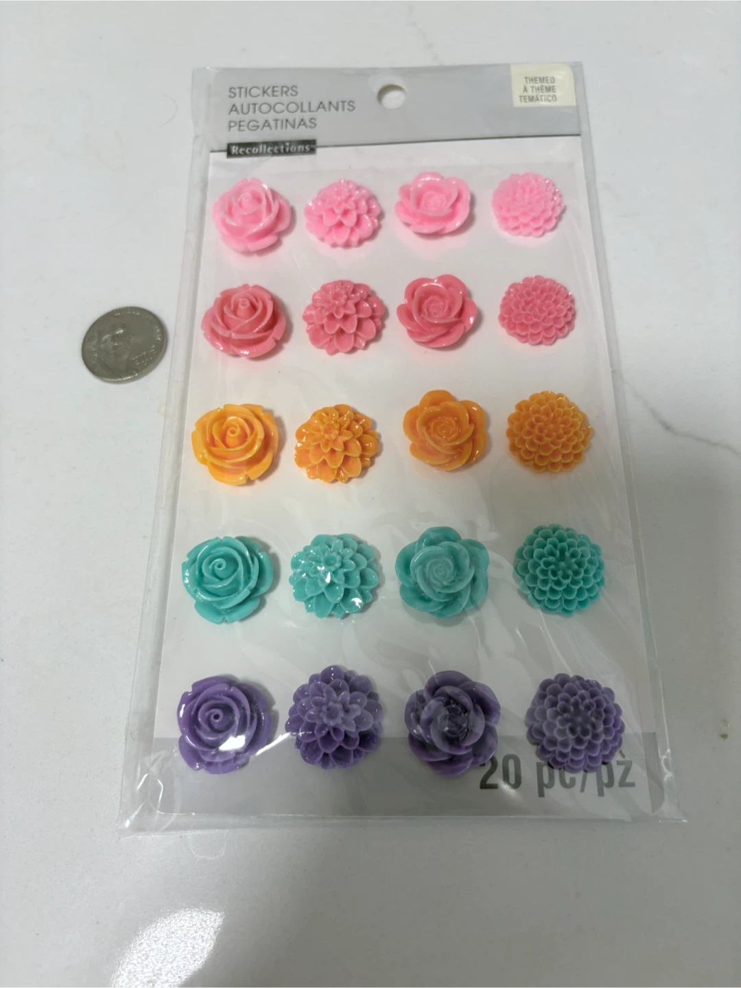 Recollections Flower Stickers - 20 pc - photo 2