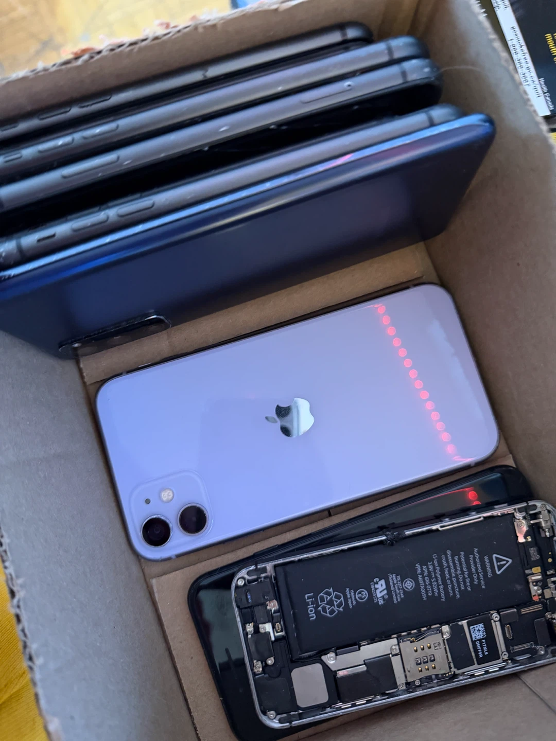 Trading phone lot for broken tech