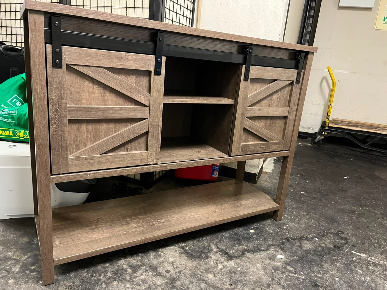 Farmhouse Barn Door Media Console