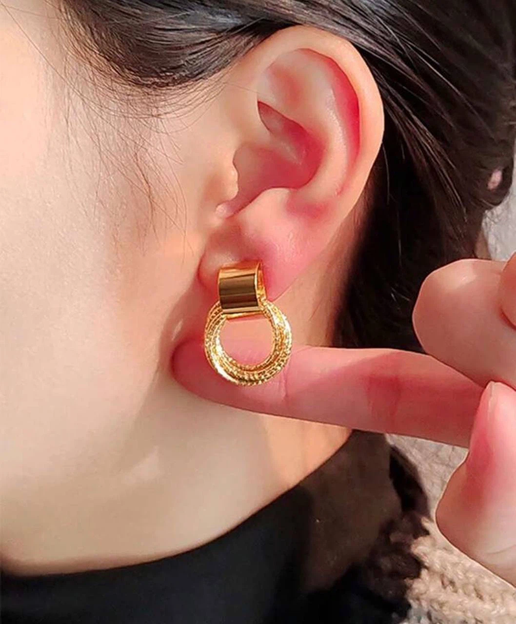 4-Pair Gold & Pearl Earring Set - photo 3