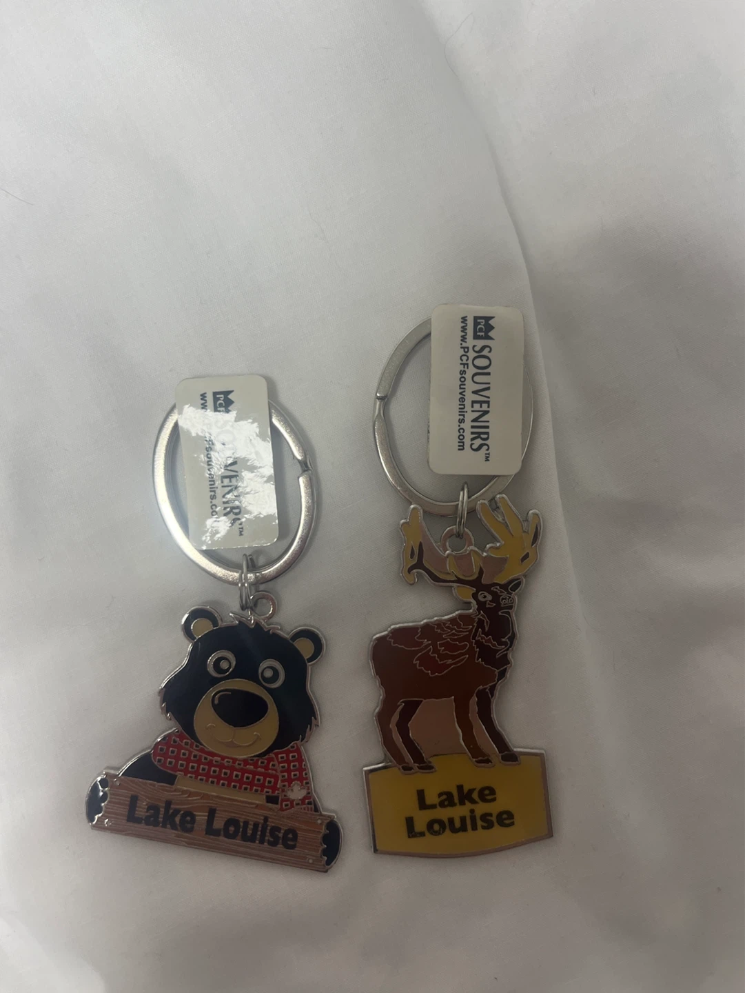 Lake Louise Souvenir Keychains (Bear & Moose)
