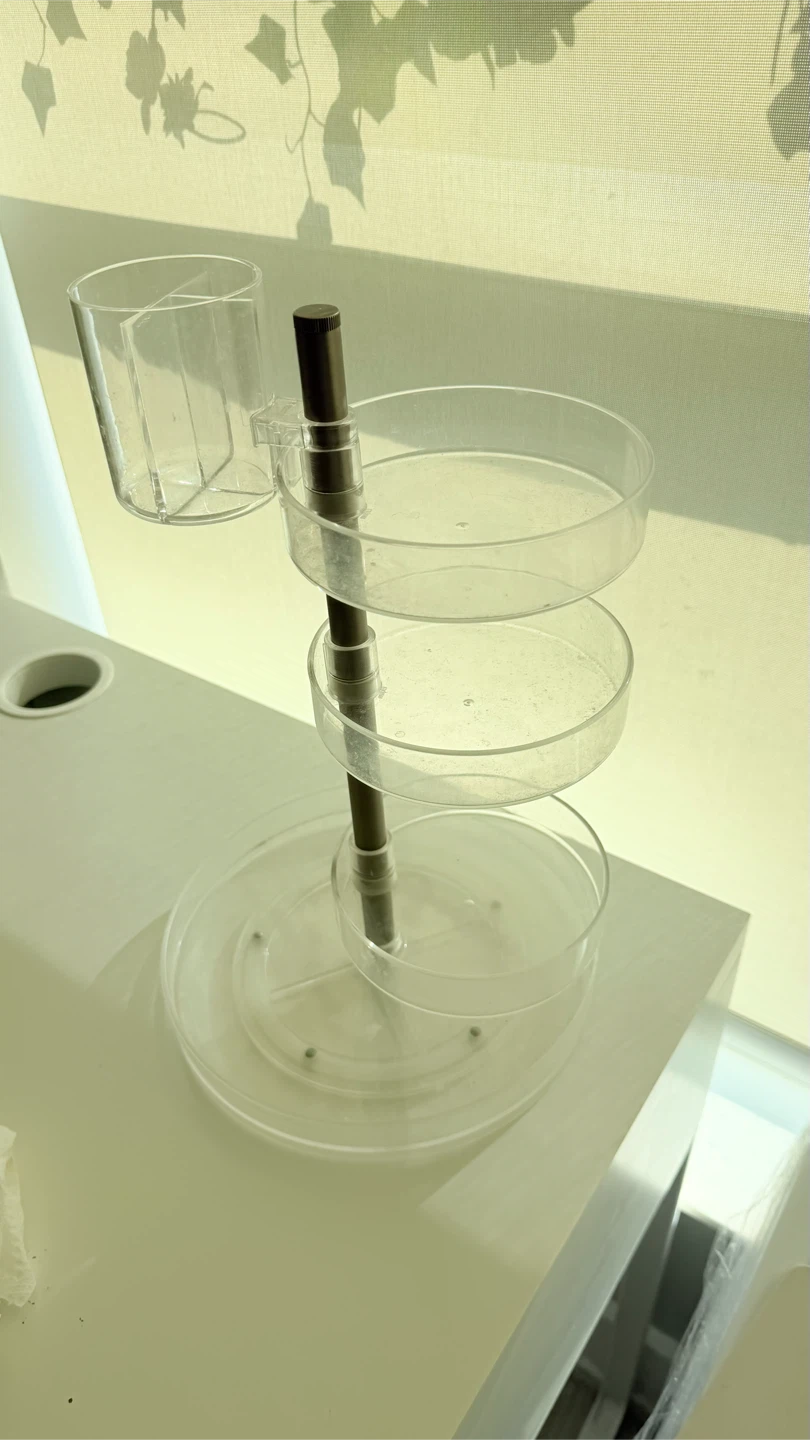 Rotating makeup organizer