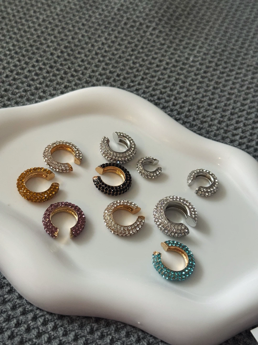 Rhinestone Ear Cuffs – Set of 10