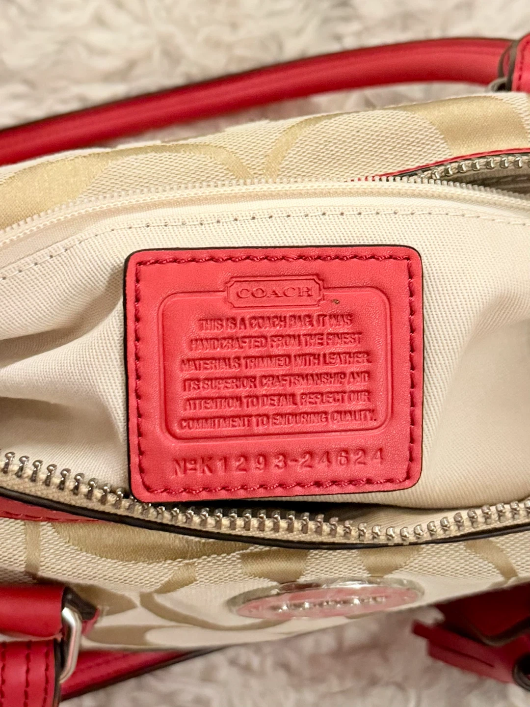 Coach ‘Haley’ Signature Canvas Satchel - Orange/Beige - photo 4