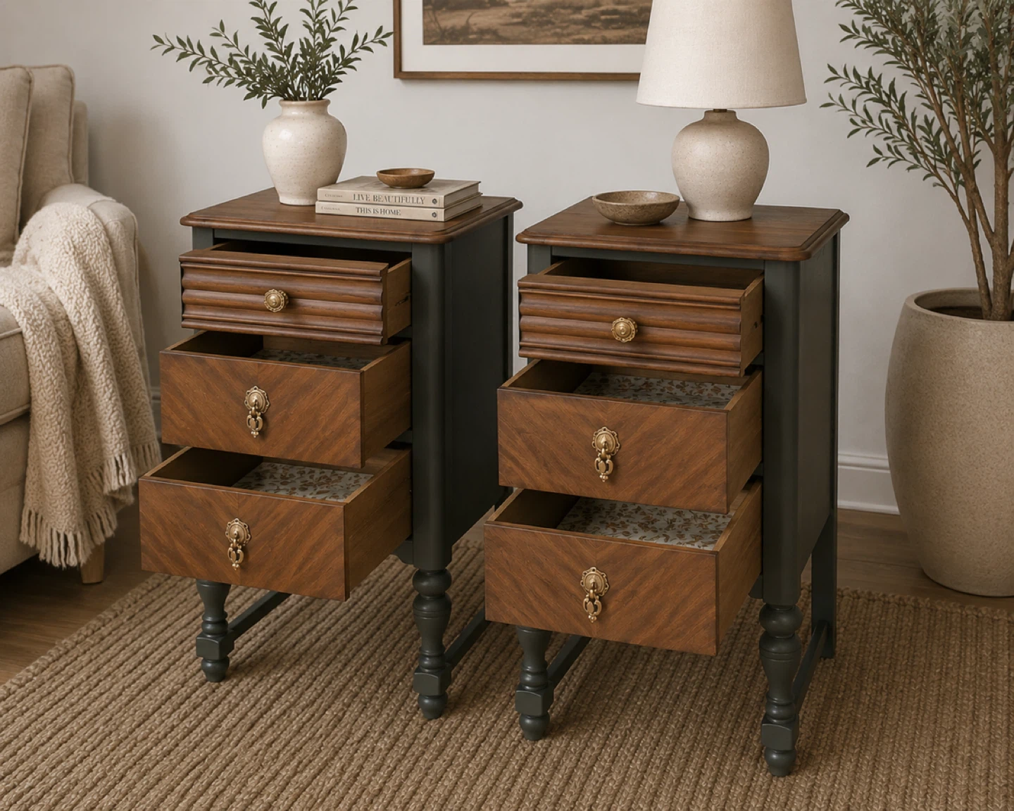 Peppler Mahogany End Tables / Nightstands - photo 3