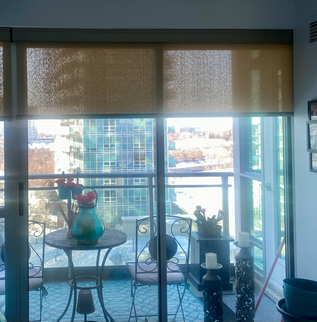 Quality Roller shade for patio door 71 1/8 W x 80” L