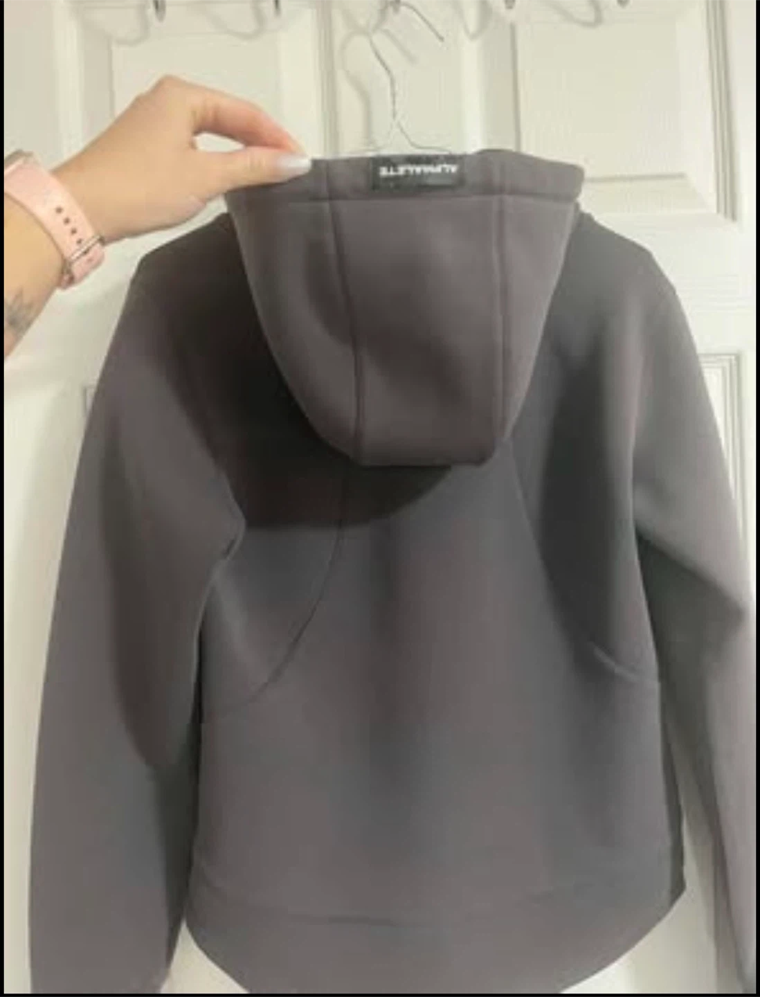 Womens Alphalete ELMTS Jacket / Sweater Medium Charcol Grey - photo 2
