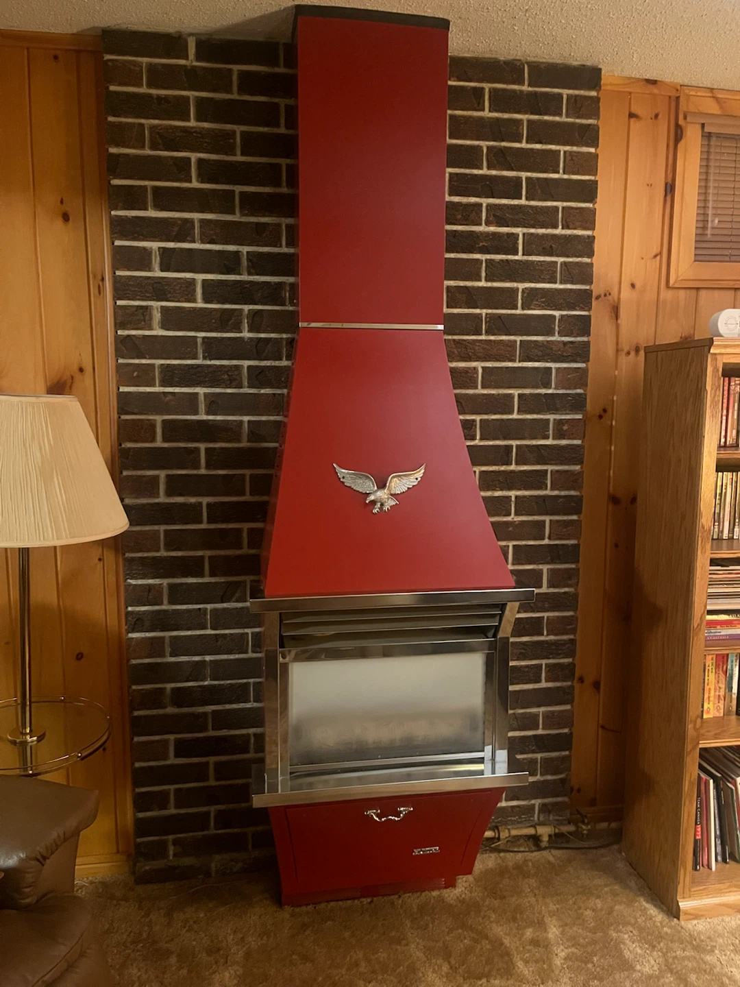 Retro Red Hunter Gas Fireplace Heater