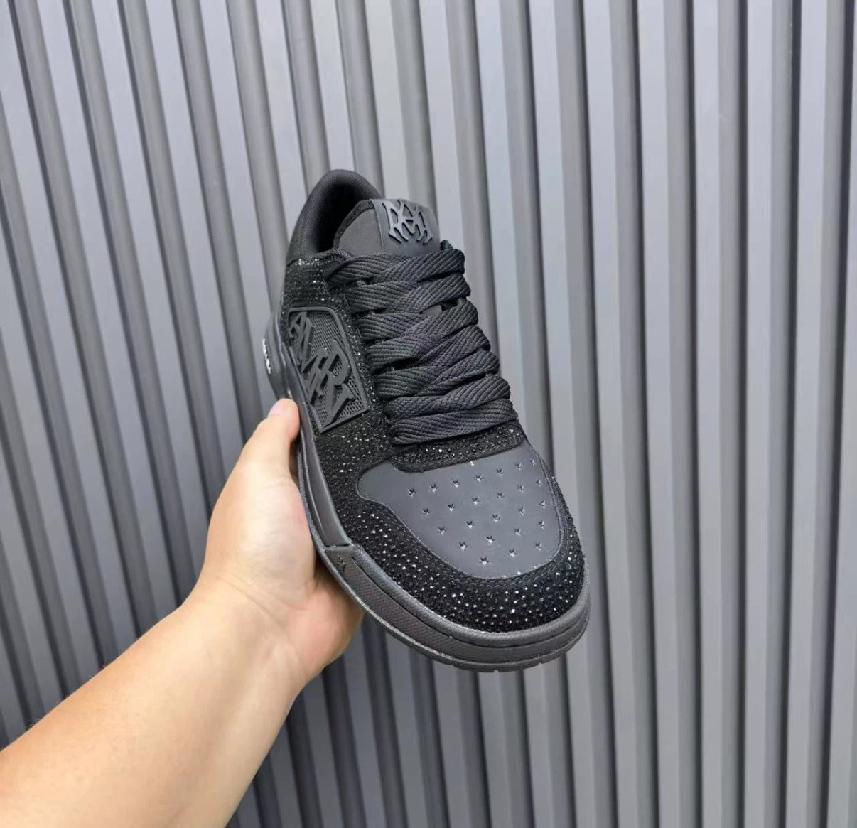 Amiri Black Crystal Sneakers - photo 2