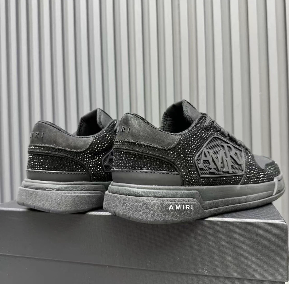 Amiri Black Crystal Sneakers - photo 5