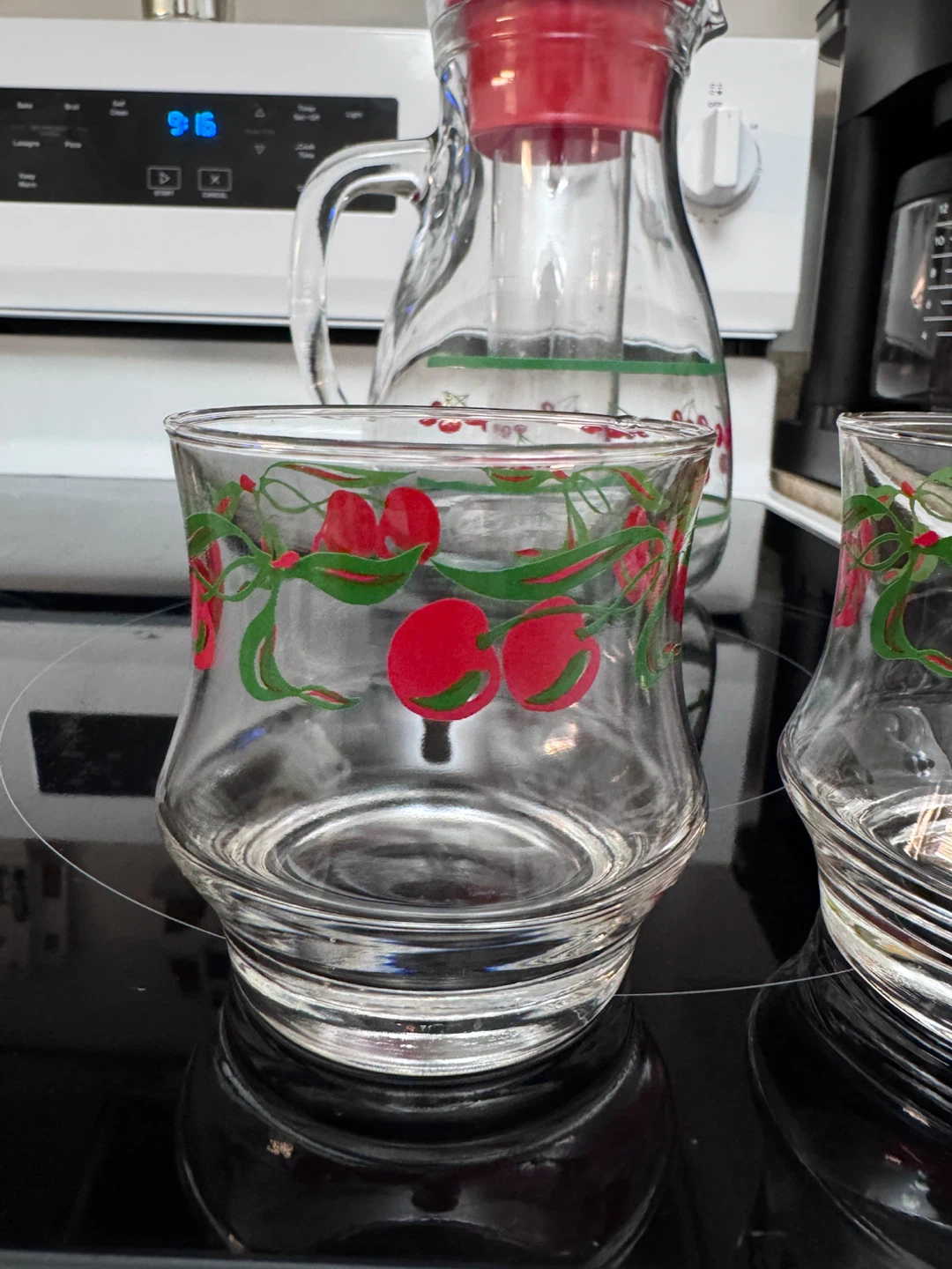 Vintage Cherry Pitcher and Glasses Set - photo 3