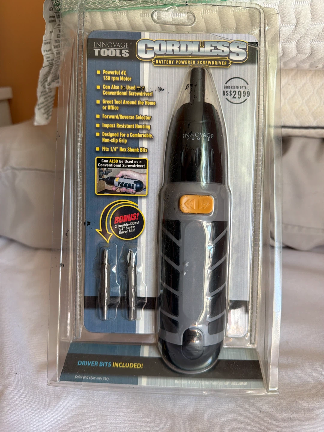 Innovage Tools Cordless 6V Battery Powered Screwdriver