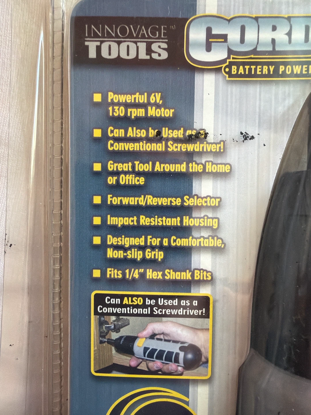 Innovage Tools Cordless 6V Battery Powered Screwdriver - photo 3