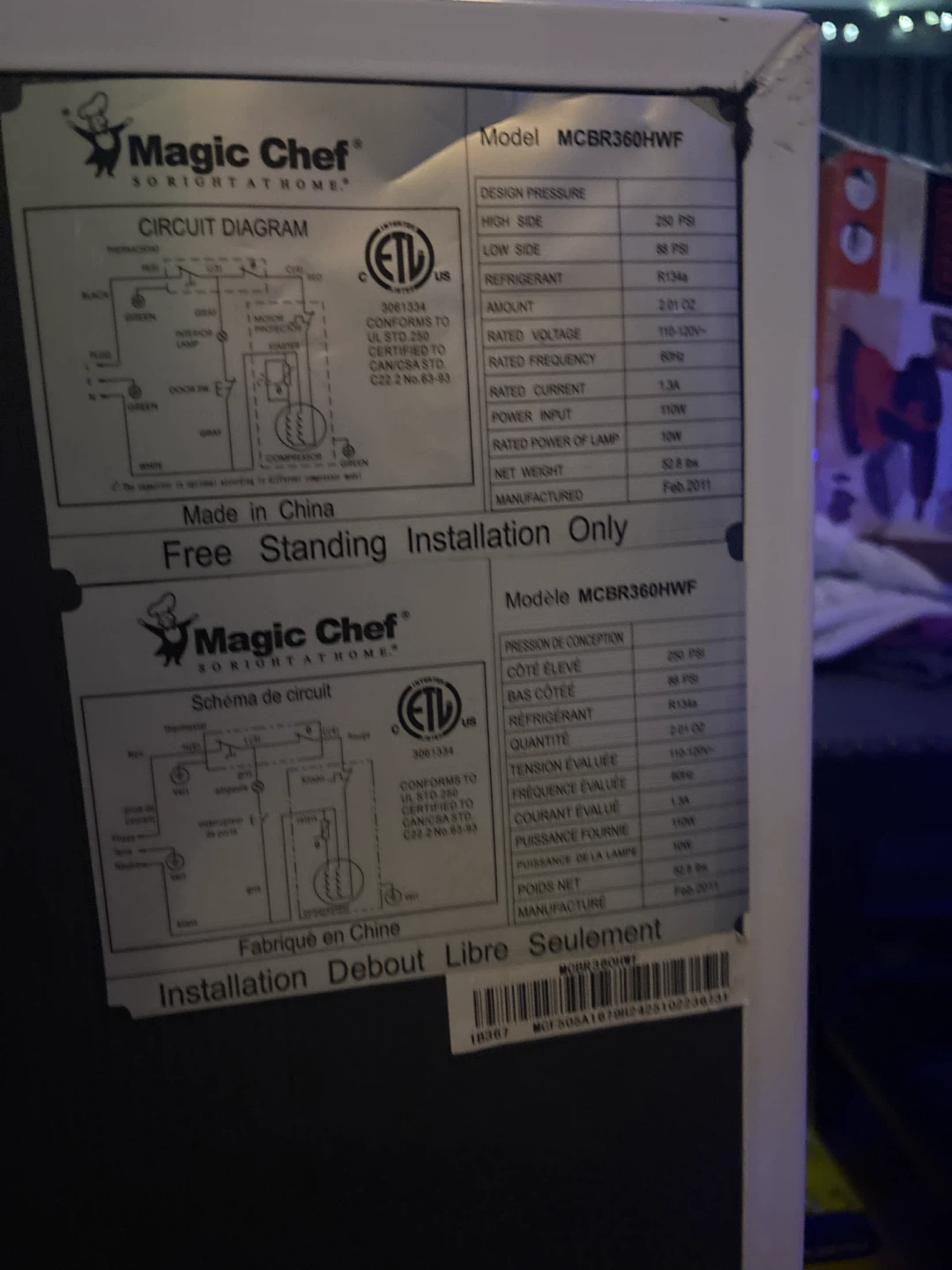 Magic Chef MCBR360HWF Compact Refrigerator - photo 5