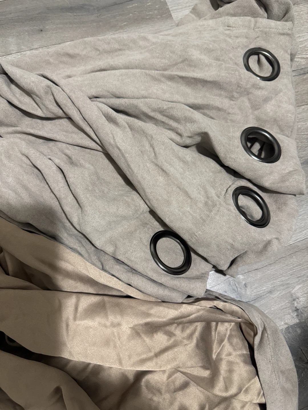 Beige Grommet Curtains