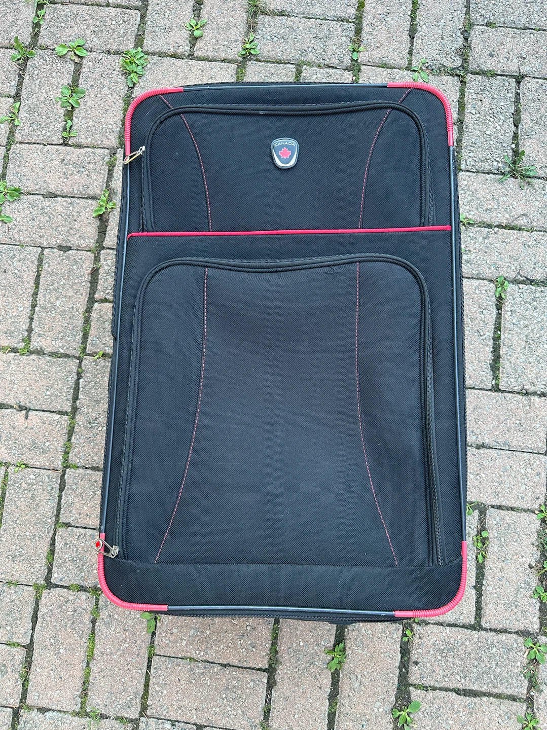 Canadian Luggage Black & Red Suitcase