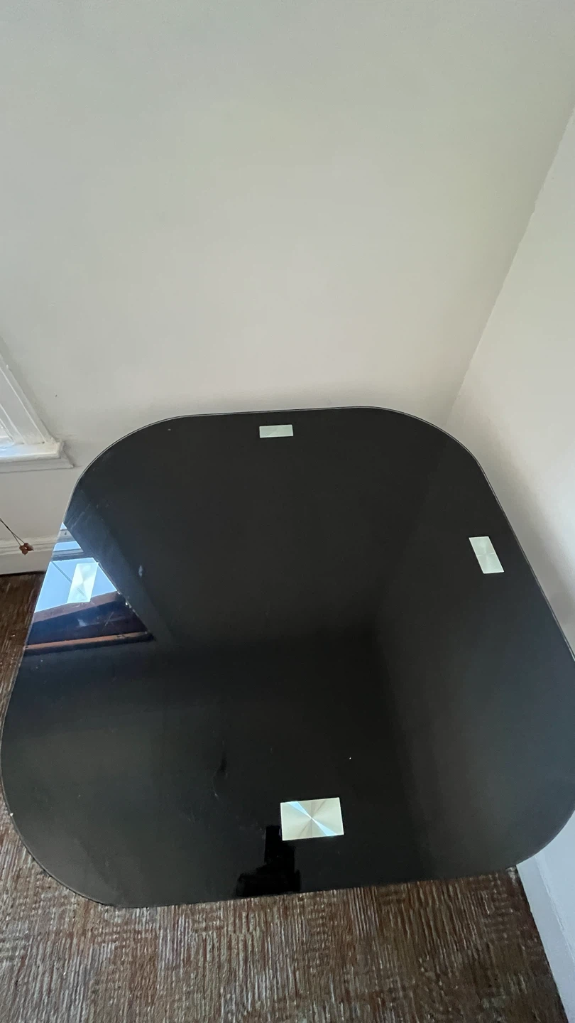 Black Glass Top Dining Table - photo 3