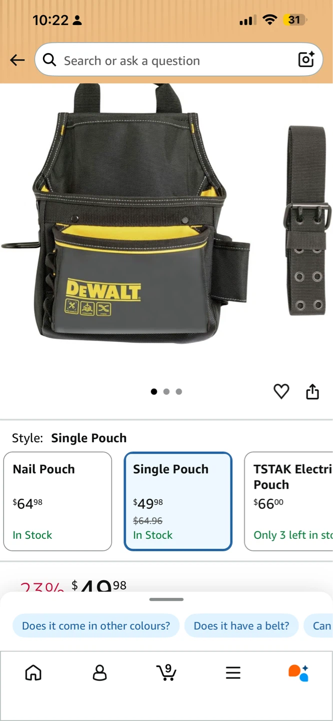 DEWALT Professional Nail & Hardware Pouch