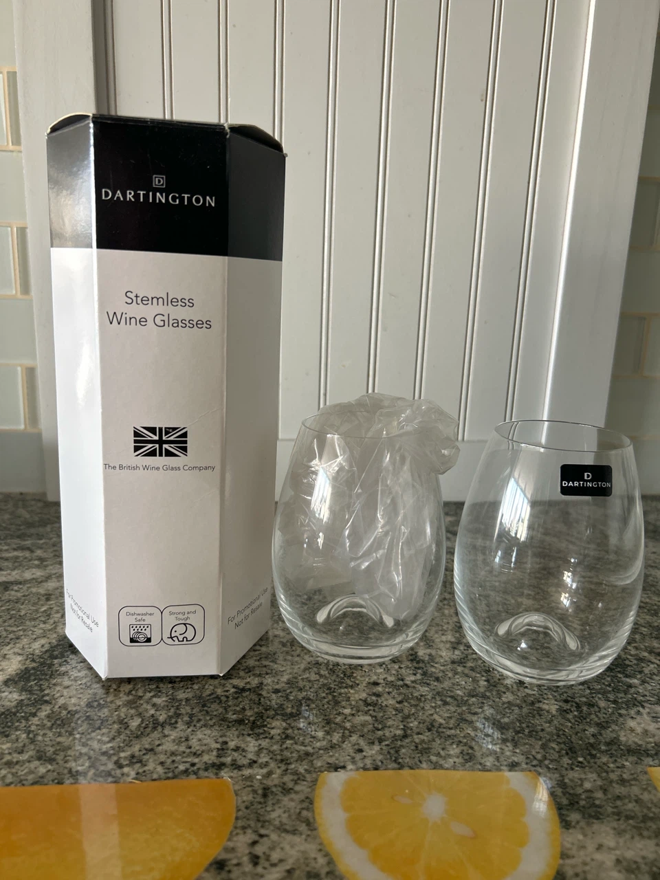 The British Wine Glass Company stemless wine glasses