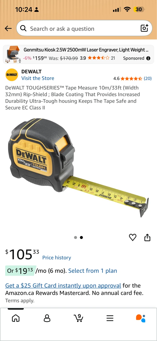 DEWALT TOUGHSERIES Tape Measure 10m/33ft - photo 2