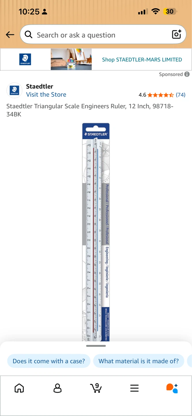 Staedtler Triangular Scale Engineers Ruler, 12 Inch - photo 3