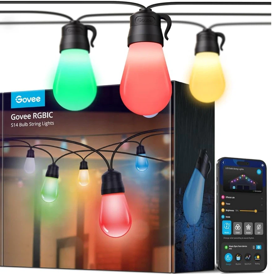 Govee RGBIC S14 Bulb String Lights - 24FT