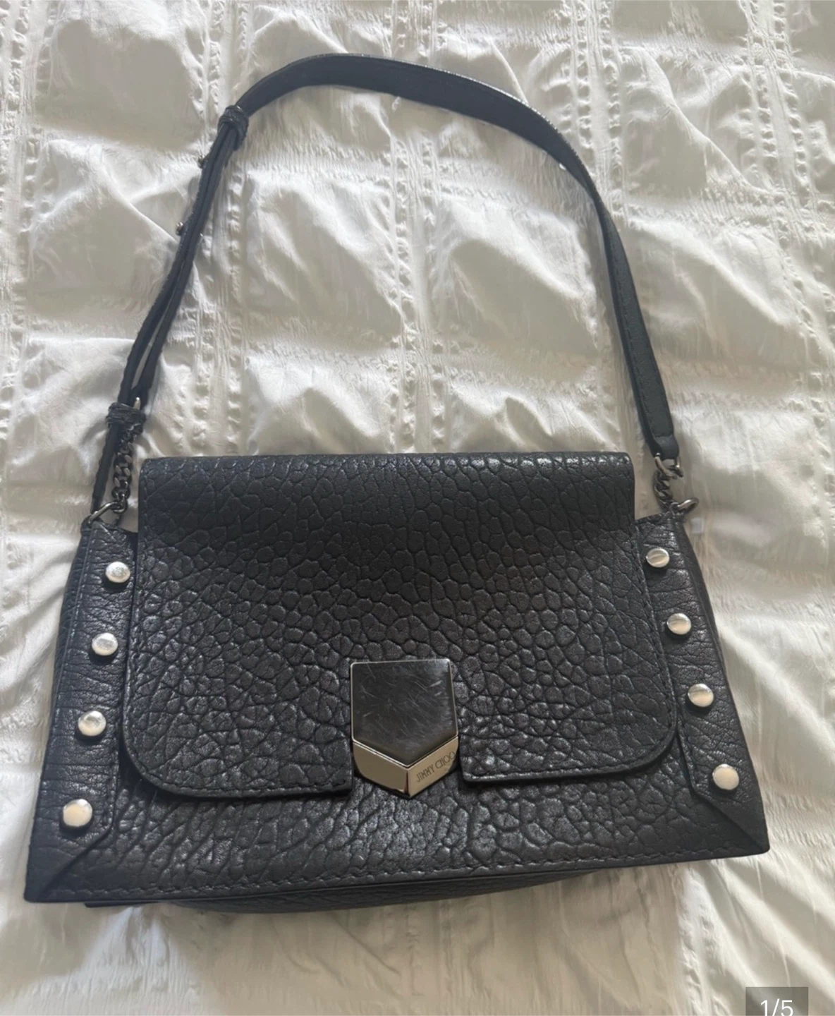 Jimmy Choo Black Leather Shoulder Bag - photo 2