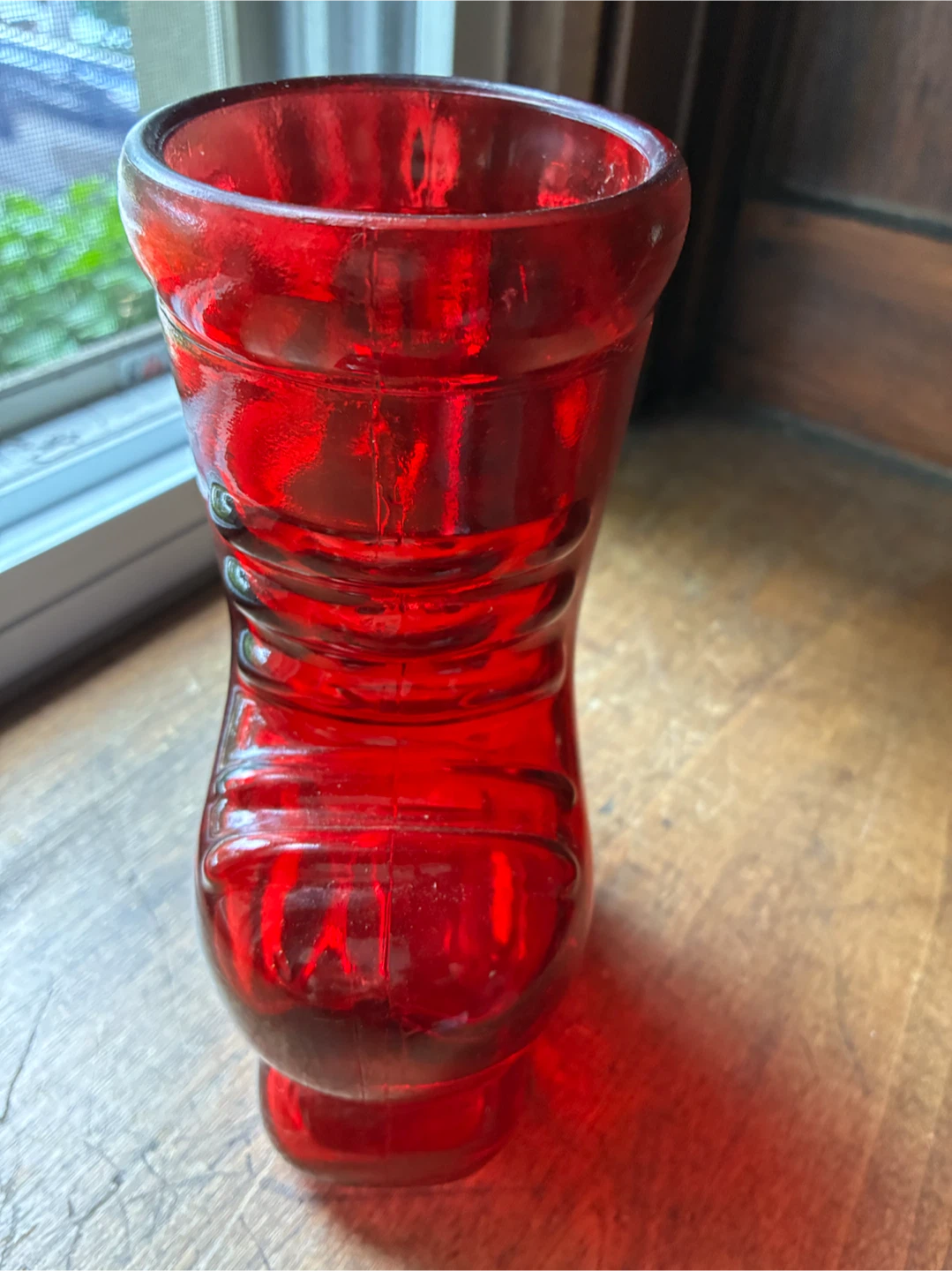 Vintage Red Glass Hockey Skate Mug - Molson Beer Man Cave Bar - photo 3
