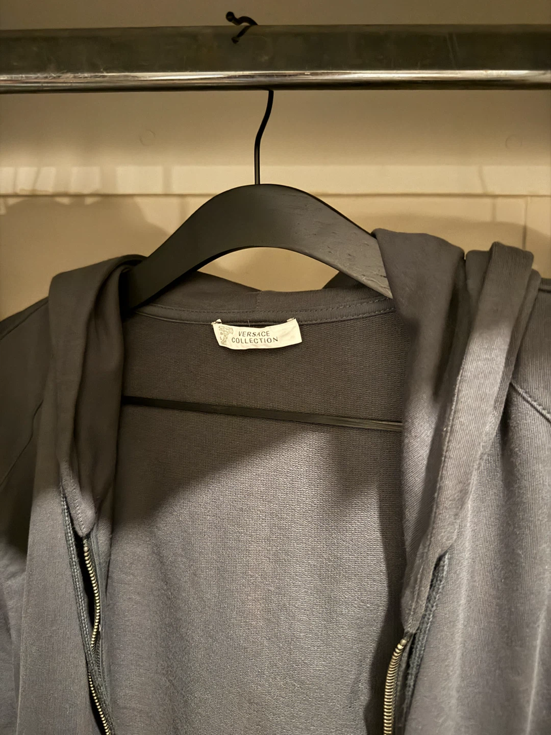 Versace Collection Grey Zip-Up Hoodie - photo 2