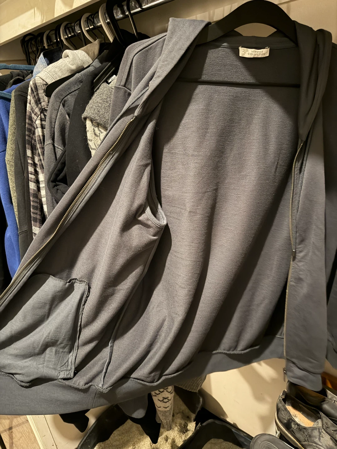 Versace Collection Grey Zip-Up Hoodie - photo 4