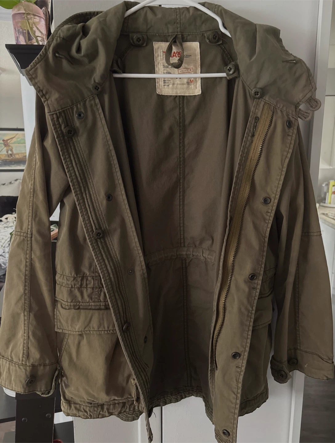Unisex TNA Army Green Anorak Jacket