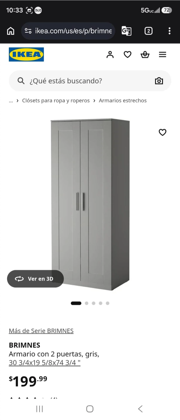 IKEA BRIMNES Wardrobe - Gray - photo 3