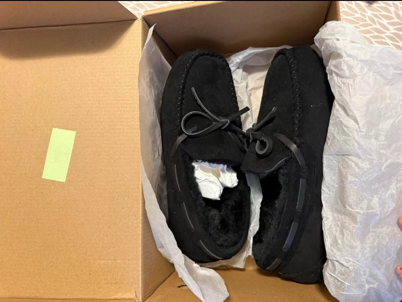 Harlow Black Suede Moccasin Slippers - photo 2