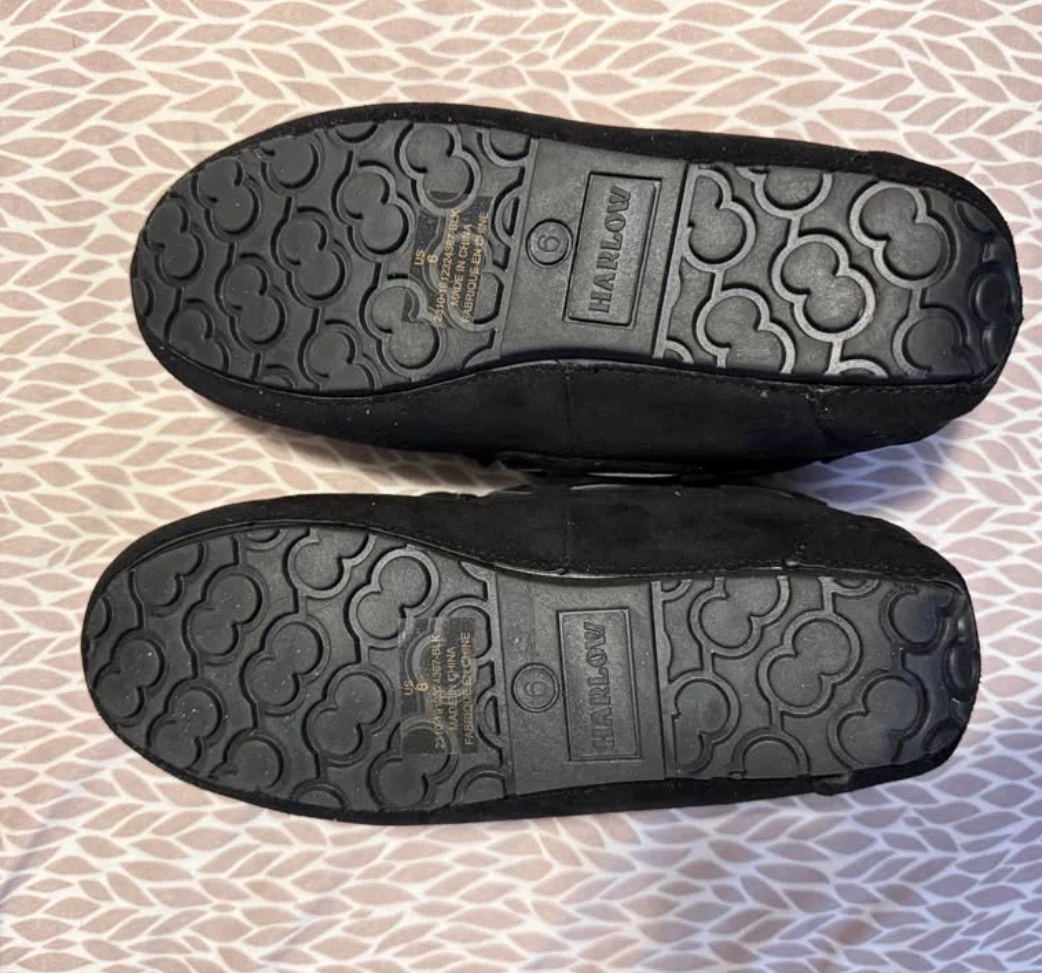 Harlow Black Suede Moccasin Slippers - photo 3
