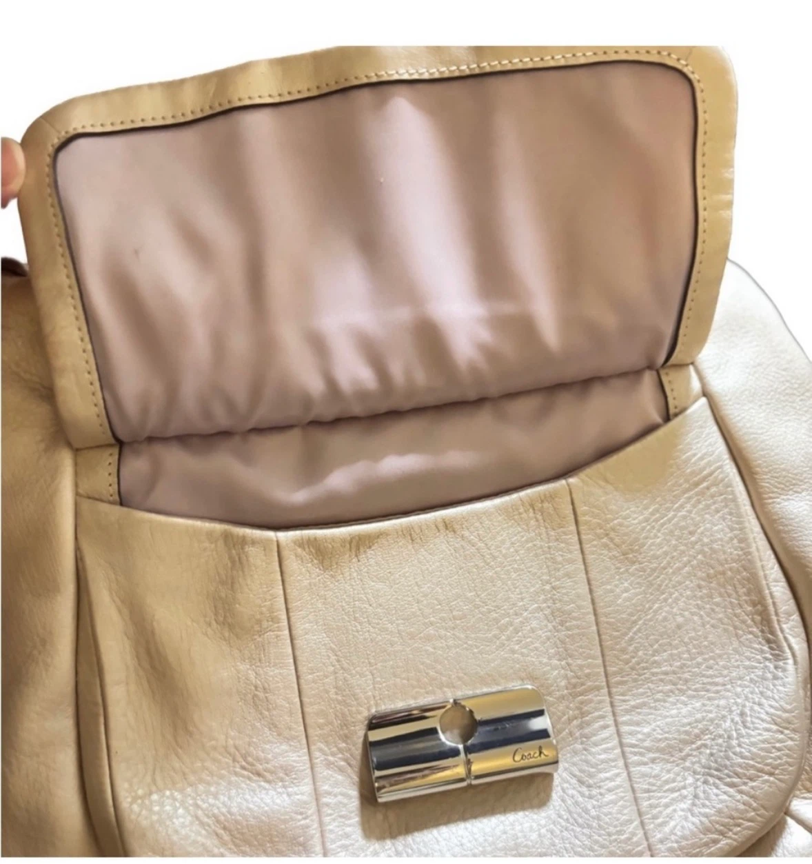 Coach Leather Hobo Bag - Cream - photo 2