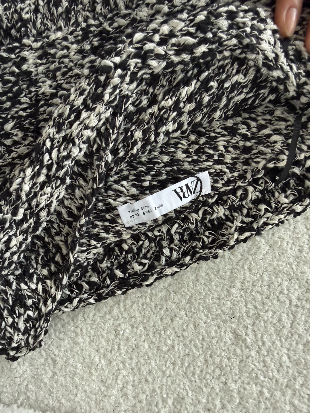 ZARA Black & White Knit Top - photo 2
