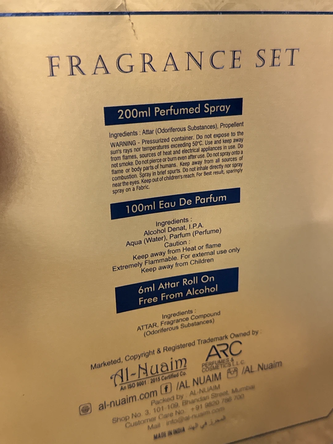 Al-Nuaim Aseel Fragrance Set - 200ml Perfume Spray - photo 2