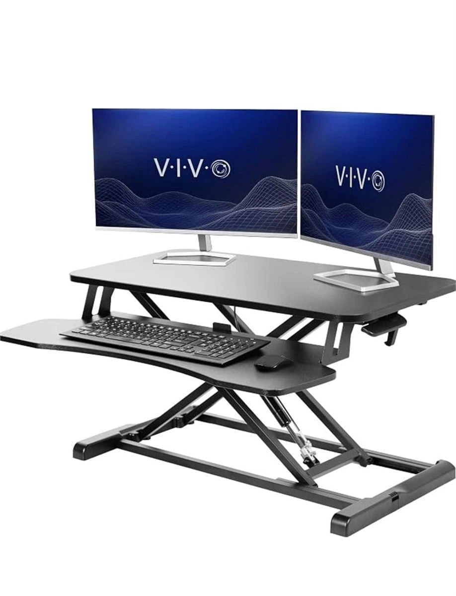 VIVO Height Adjustable Standing Desk Converter Black