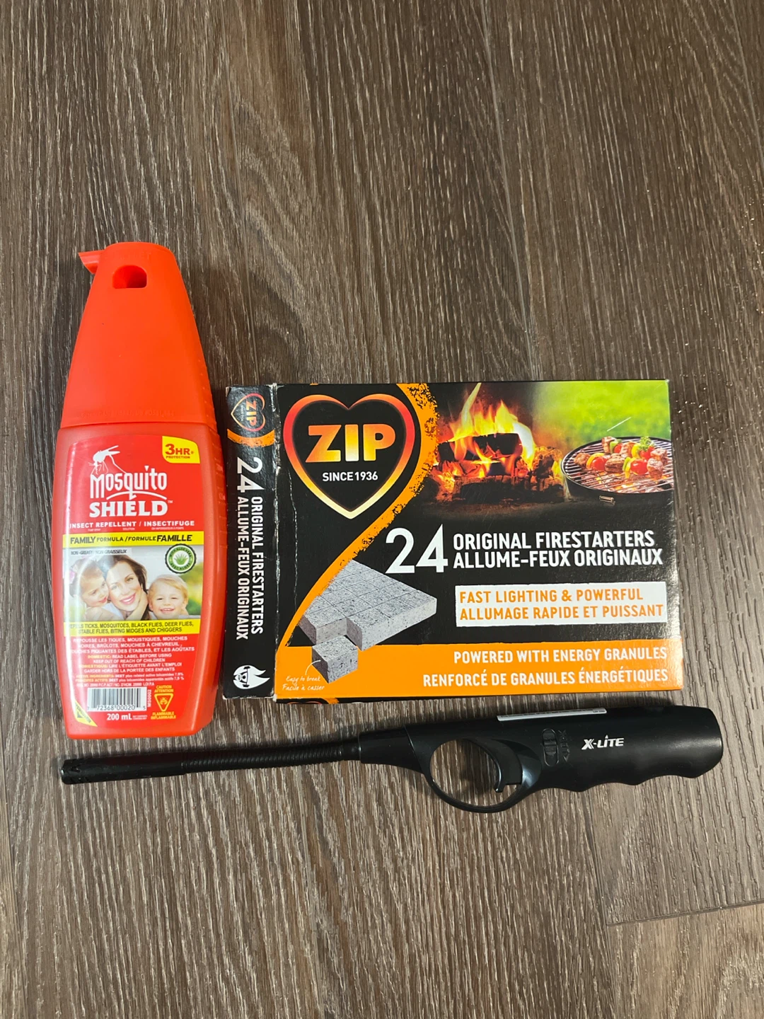 CAMPING- Mosquito Shield Insect Repellent & ZIP Firestarters