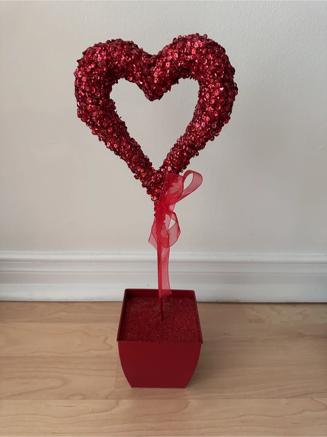 Sparkly Red Heart Decoration