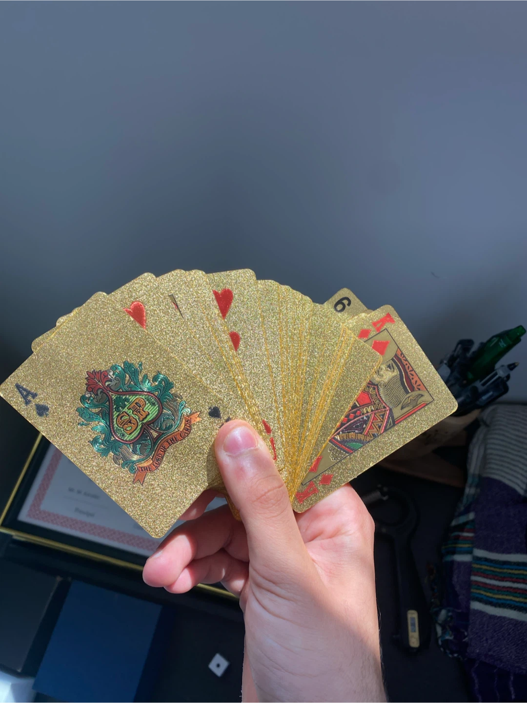 Golden deck of cards