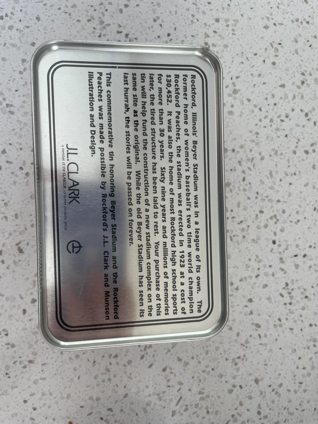 Sealed The Rockford Peaches Commemorative Tin - photo 4