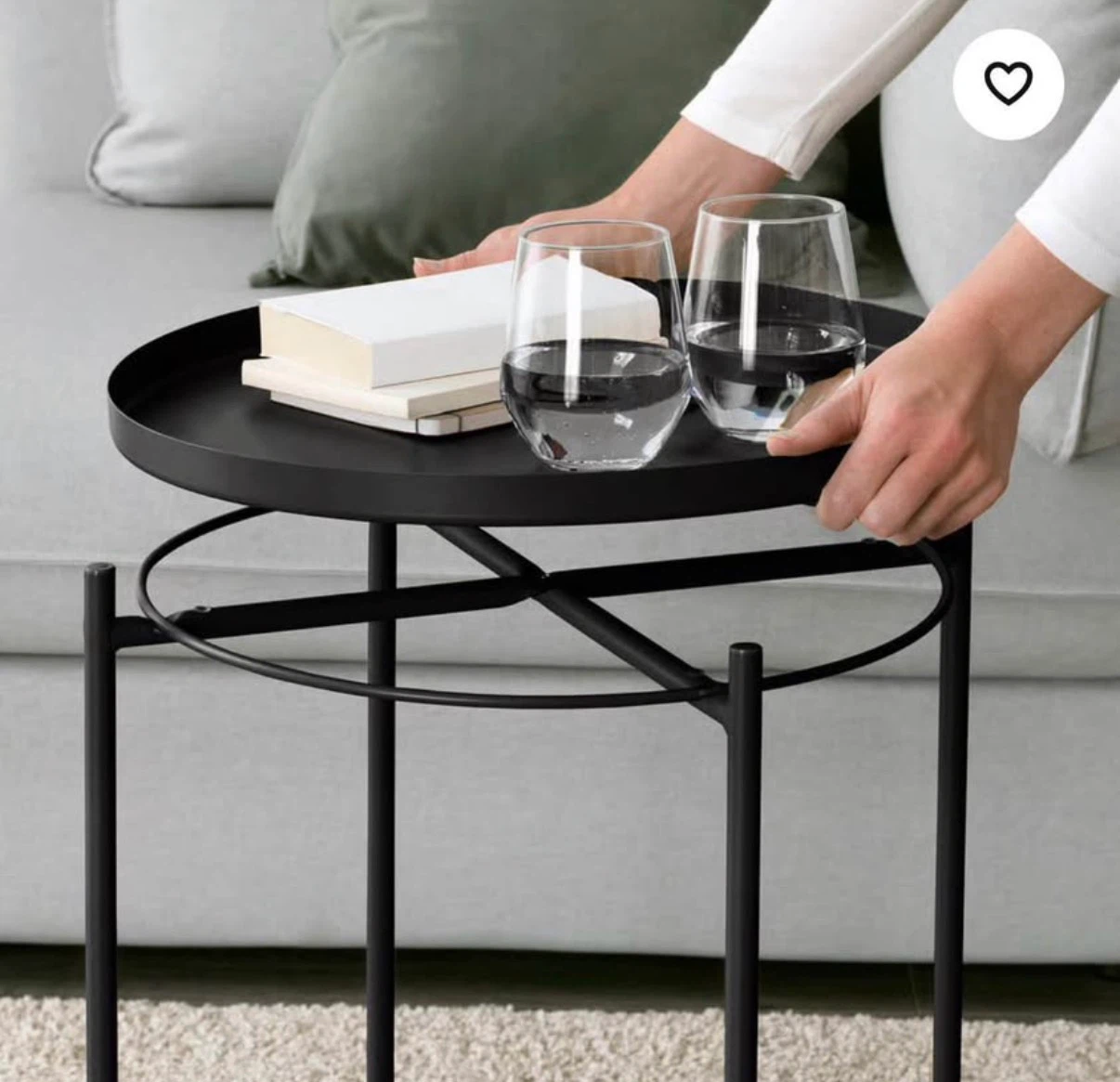 IKEA tray table in black - photo 3