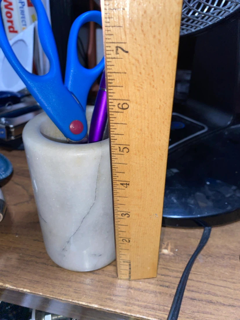 Marble pencil and pen holder heavy - photo 4