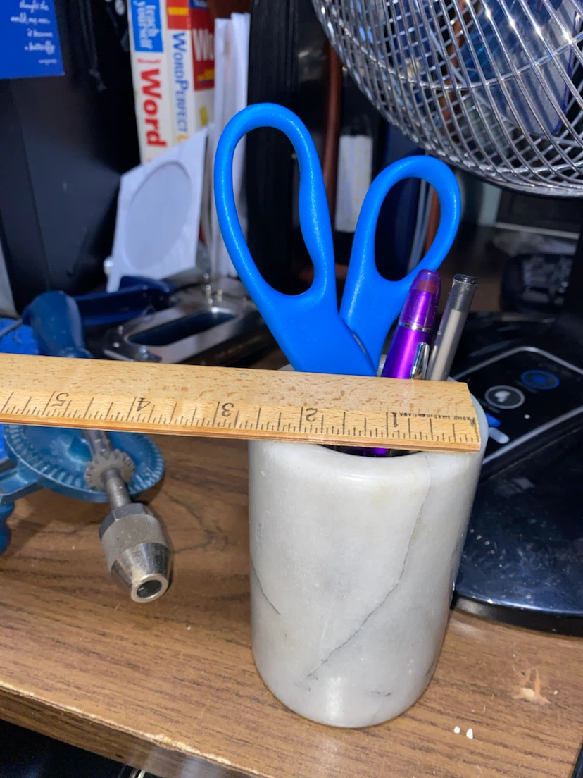 Marble pencil and pen holder heavy - photo 5