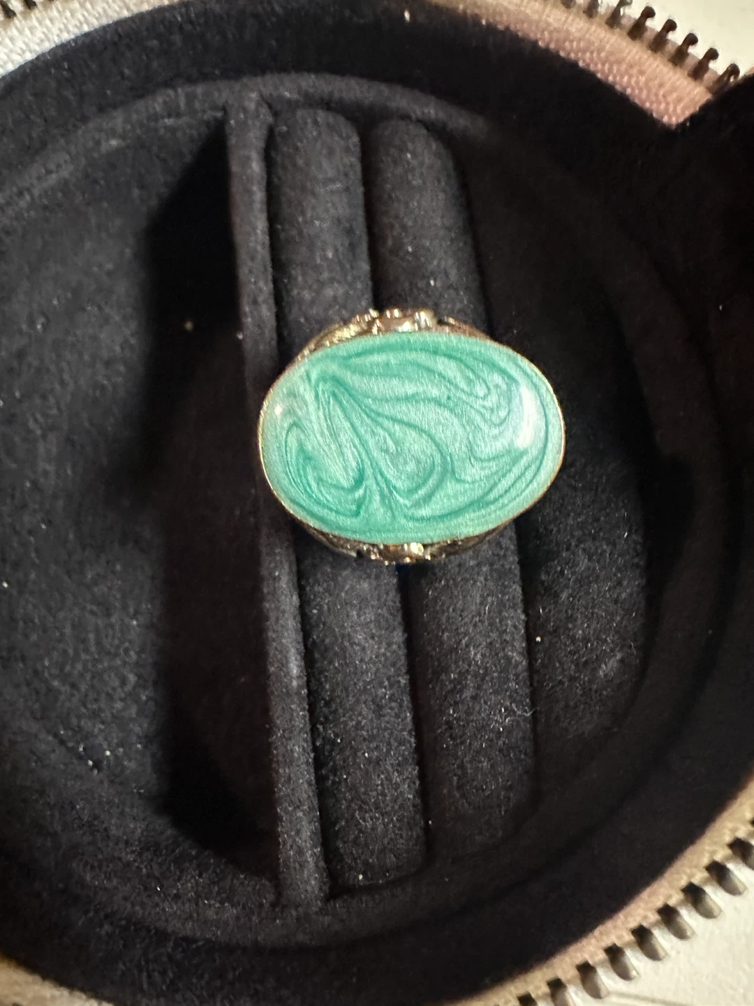 Vintage Enamel Swirl Ring