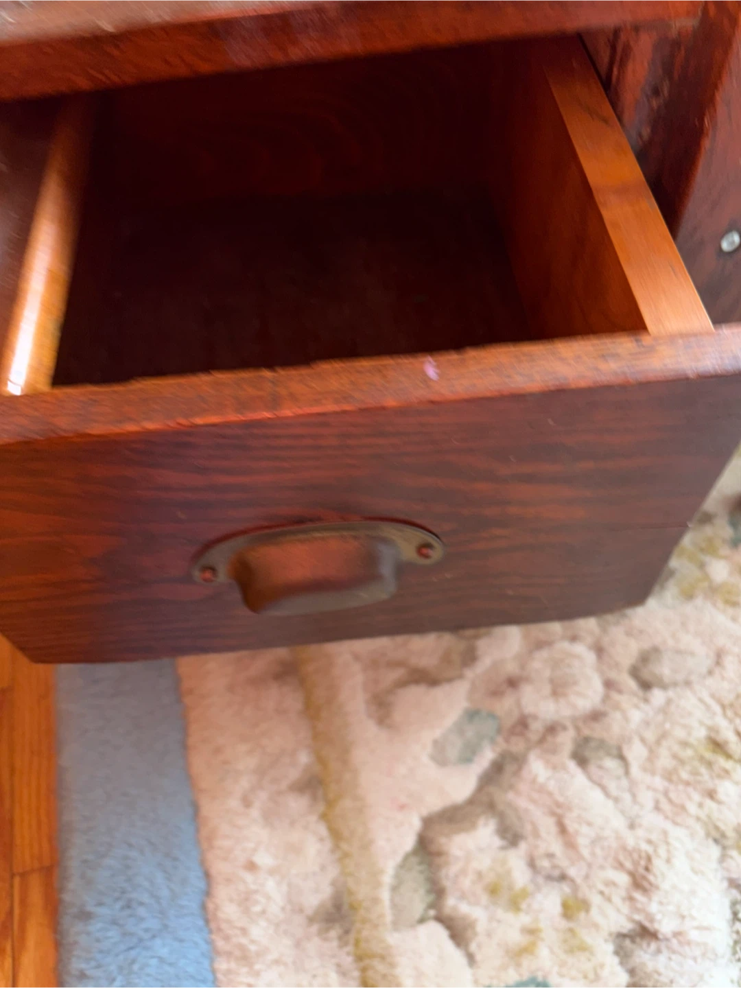 Antique Wooden School Desk with Drawer - photo 2