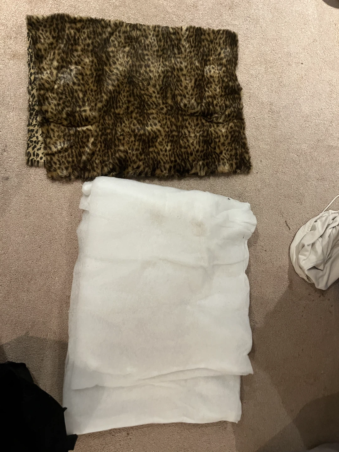 Faux Fur Leopard Print Fabric Scrap